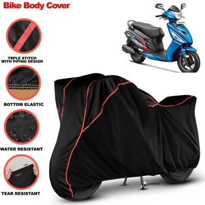 Grizzly Two Wheeler Cover for Hero(Maestro Edge, Black, Red)