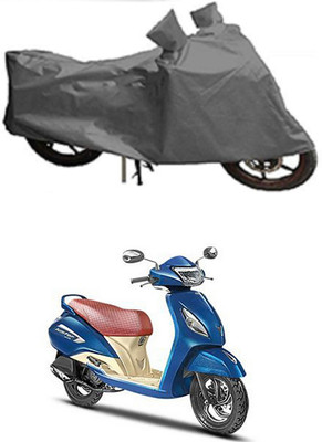 Mdstar Waterproof Two Wheeler Cover for TVS(Jupiter Grande, Grey)