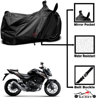 KEDIT Two Wheeler Cover for Honda(CB 500, Black)