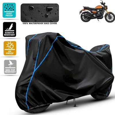 Amikan Waterproof Two Wheeler Cover for TVS(Black, Blue)