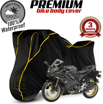 FBC Waterproof Two Wheeler Cover for Yamaha(R15, Black)