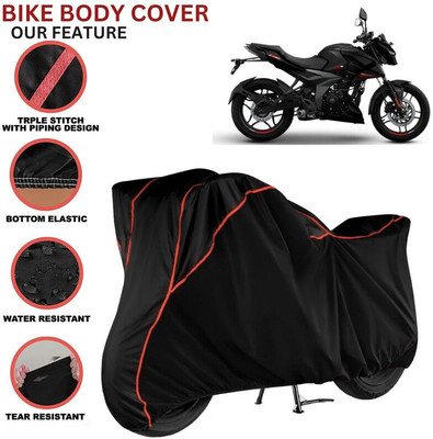 kerwa Waterproof Two Wheeler Cover for Bajaj(Pulsar N160, Black, Red)