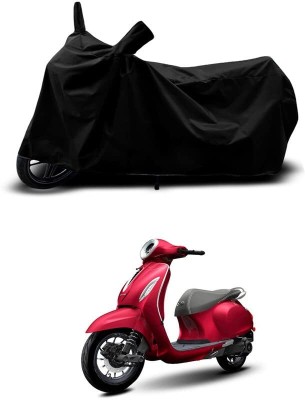 KEDIT Two Wheeler Cover for Bajaj(Urbanite Chetak, Black)