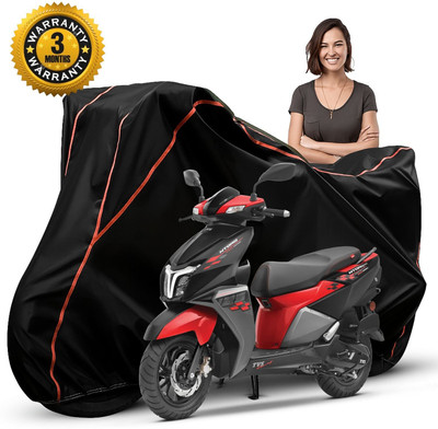 CoverX Waterproof Two Wheeler Cover for TVS(NTORQ, Black, Red)