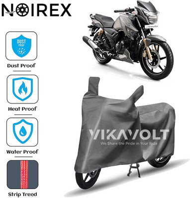 NOIREX Two Wheeler Cover for TVS(Apache RTR 180, Grey)