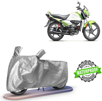 ROYAL AUTO MART Waterproof Two Wheeler Cover for Hero, Universal For Bike(Splendor I Smart, Silver)