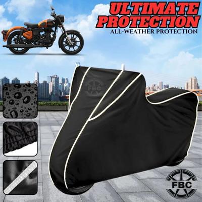 FBC Waterproof Two Wheeler Cover for Royal Enfield(Bullet, Black)