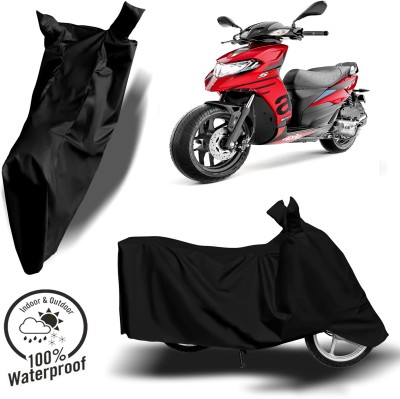 ROYAL AUTO MART Waterproof Two Wheeler Cover for Aprilia(SR 150, Black)