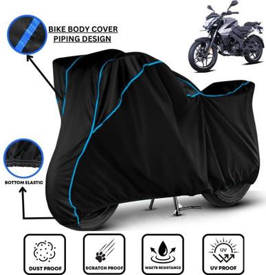 LE PRA Waterproof Two Wheeler Cover for Bajaj(Pulsar NS 160, Black, Blue)