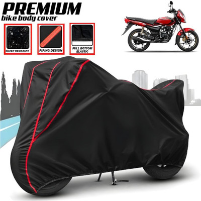 Mwiss Waterproof Two Wheeler Cover for Bajaj(Platina 110, Black, Red)