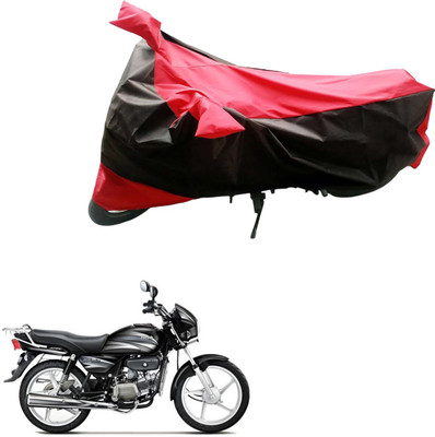 Mdstar Waterproof Two Wheeler Cover for Hero(Splendor Plus, Black, Red)