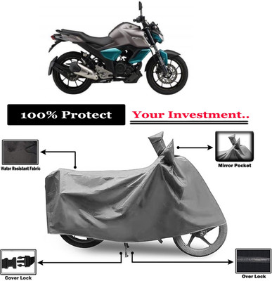 Amexride Two Wheeler Cover for Yamaha(FZ S V3, Grey)
