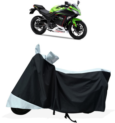 Tricway Two Wheeler Cover for Kawasaki(Ninja 300, White)