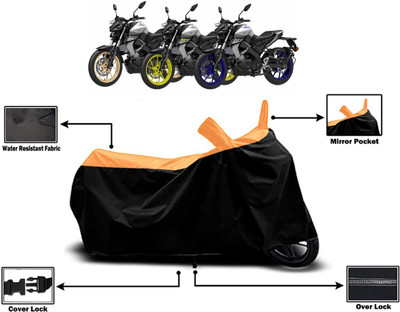 Amexride Two Wheeler Cover for Yamaha(MT-15 BS6, Orange)