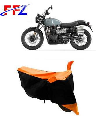 FFZ Waterproof Two Wheeler Cover for Triumph(Street Scrambler, Black, Orange)
