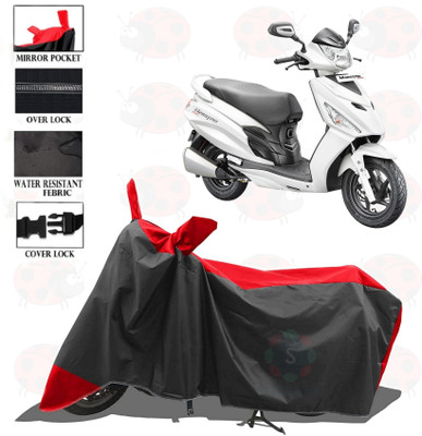 sowelar Waterproof Two Wheeler Cover for Hero(Maestro Edge, Red, Black)