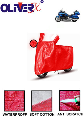 AUTOCAD Waterproof Two Wheeler Cover for Honda(Gold Wing, Red)