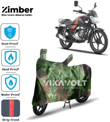 ZIMBER Waterproof Two Wheeler Cover for Bajaj(V12, Green)