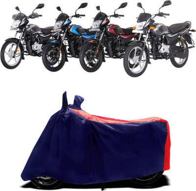 AutoGalaxy Waterproof Two Wheeler Cover for Bajaj(Platina 110 H-Gear, Blue, Red)