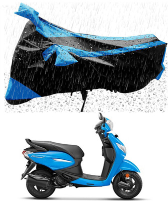Furious3D Two Wheeler Cover for Hero(Pleasure+ 110, Blue, Black)