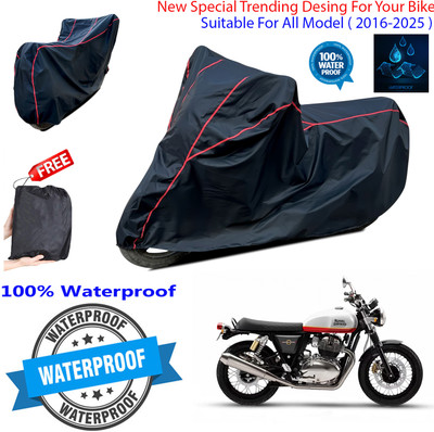 OliverX Waterproof Two Wheeler Cover for Royal Enfield(Interceptor 650, Black)