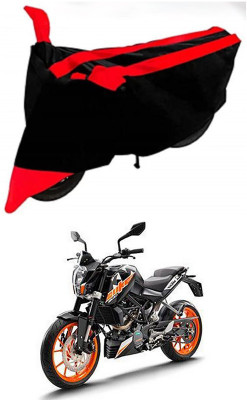 AutoGalaxy Waterproof Two Wheeler Cover for KTM(250 Duke, Red, Black)