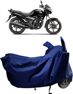 Amexride Two Wheeler Cover for Honda(Unicorn, Blue)