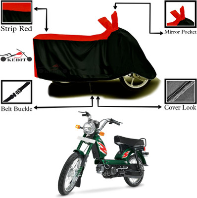 Aveek Two Wheeler Cover for TVS(XL 100 Heavy Duty, Red, Black)