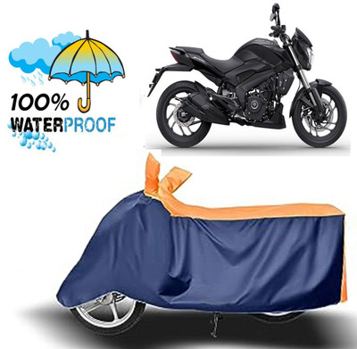 ROYAL AUTO MART Waterproof Two Wheeler Cover for Bajaj(Dominar 250, Blue, Orange)
