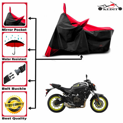 KEDIT Two Wheeler Cover for Yamaha(MT 07 BS6, Red, Black)
