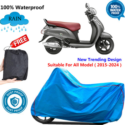 OliverX Waterproof Two Wheeler Cover for Suzuki(Access SE, Blue)