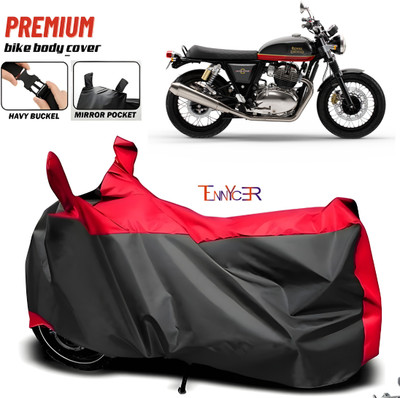 TENNYCER Waterproof Two Wheeler Cover for Royal Enfield(Interceptor 650, Red, Black)