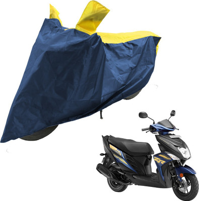RiderShine Two Wheeler Cover for Yamaha(Cygnus Ray ZR, Blue, Yellow)