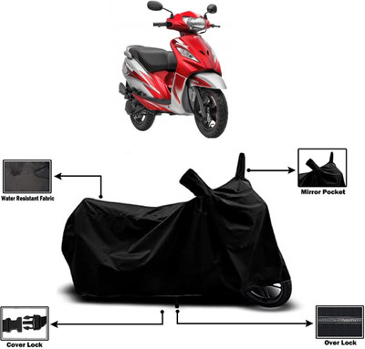 Amexride Two Wheeler Cover for TVS(Wego, Black)