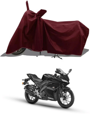 Mdstar Waterproof Two Wheeler Cover for Yamaha(FZS-FI V3 BS6, Maroon)
