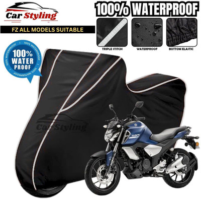 Car Styling Waterproof Two Wheeler Cover for Yamaha(FZ, Black, White)