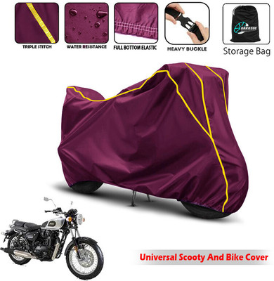 AUTOBIRSA Two Wheeler Cover for Benelli(Imperiale 400, Maroon)