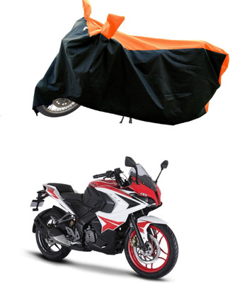 DeepShakshi AUTOMOTIVE Waterproof Two Wheeler Cover for Bajaj(Pulsar RS 200, Orange)