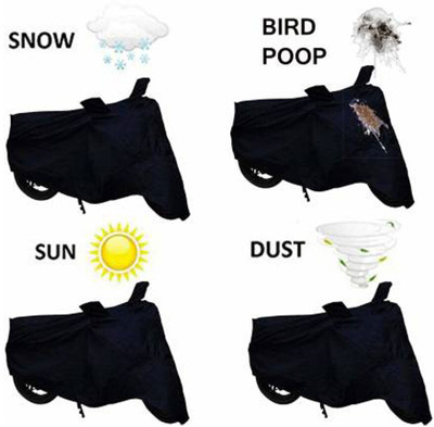 Aamaya Store Waterproof Two Wheeler Cover for Yamaha(Fascino, Black)