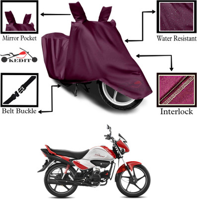 KEDIT Two Wheeler Cover for Hero(Splendor I Smart, Maroon)
