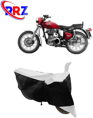 RRZ Waterproof Two Wheeler Cover for Royal Enfield(Bullet Electra Twinspark, Black, White)