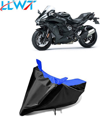 KPIND Waterproof Two Wheeler Cover for Kawasaki(Ninja H2, Black, Blue)