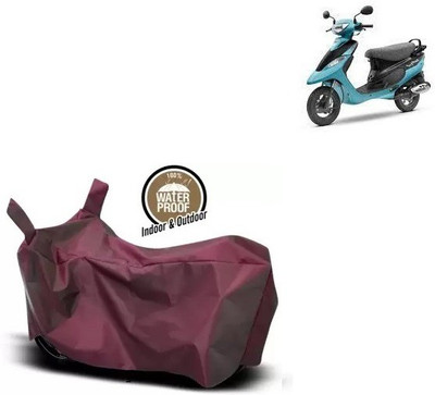 OliverX Waterproof Two Wheeler Cover for TVS(Pep Plus BS6, Maroon)
