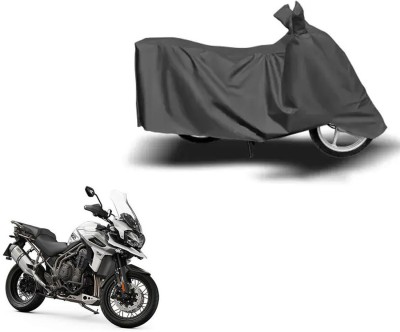 FKOK Waterproof Two Wheeler Cover for Triumph(Tiger 800 XCA, Grey)