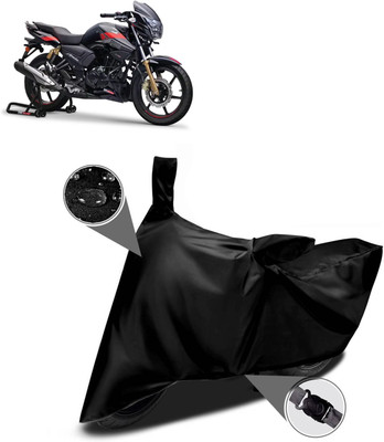 AutoGalaxy Waterproof Two Wheeler Cover for TVS(Apache RTR 180, Black)