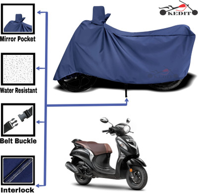 AASHTIK MART Two Wheeler Cover for Yamaha(Fascino, Blue)