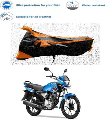 Ascension Two Wheeler Cover for Yamaha(Saluto RX, Black, Orange)