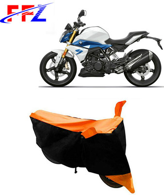 FFZ Waterproof Two Wheeler Cover for BMW Motorrad(G 310 GS, Black, Orange)