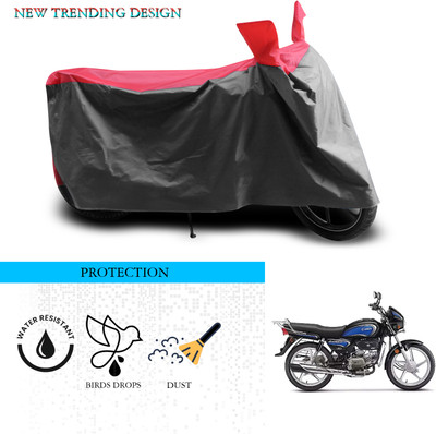 SnehaSales Waterproof Two Wheeler Cover for Hero(MotoCorp Splendor Plus, Grey, Red)