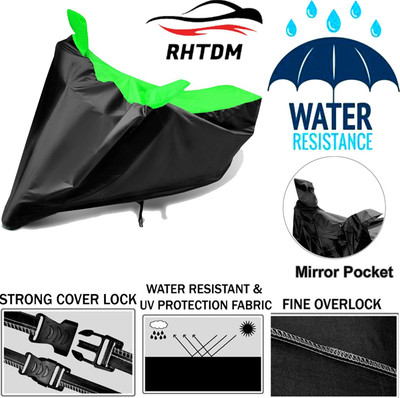 Rhtdm Two Wheeler Cover for Honda(Activa 125, Black, Green)